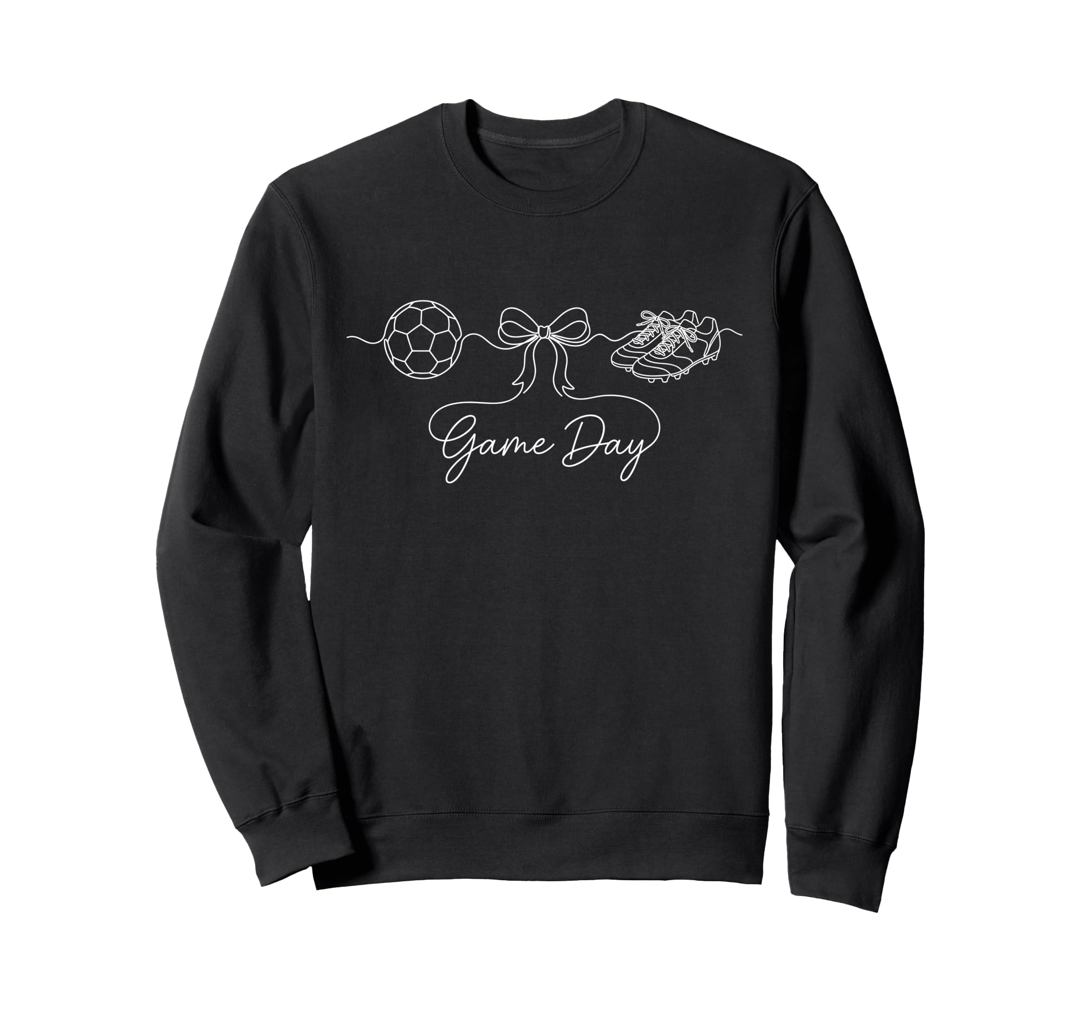 Game Day Soccer Mom Ball Bow Cleats Sweatshirt - Fun Novelty Design Unisex - T-Shirt, Sweatshirt, Hoodie