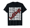 Bulldogs Maroon School Sports Fan T-Shirt - Custom Art Print for Adults - T-Shirt, Sweatshirt, Hoodie