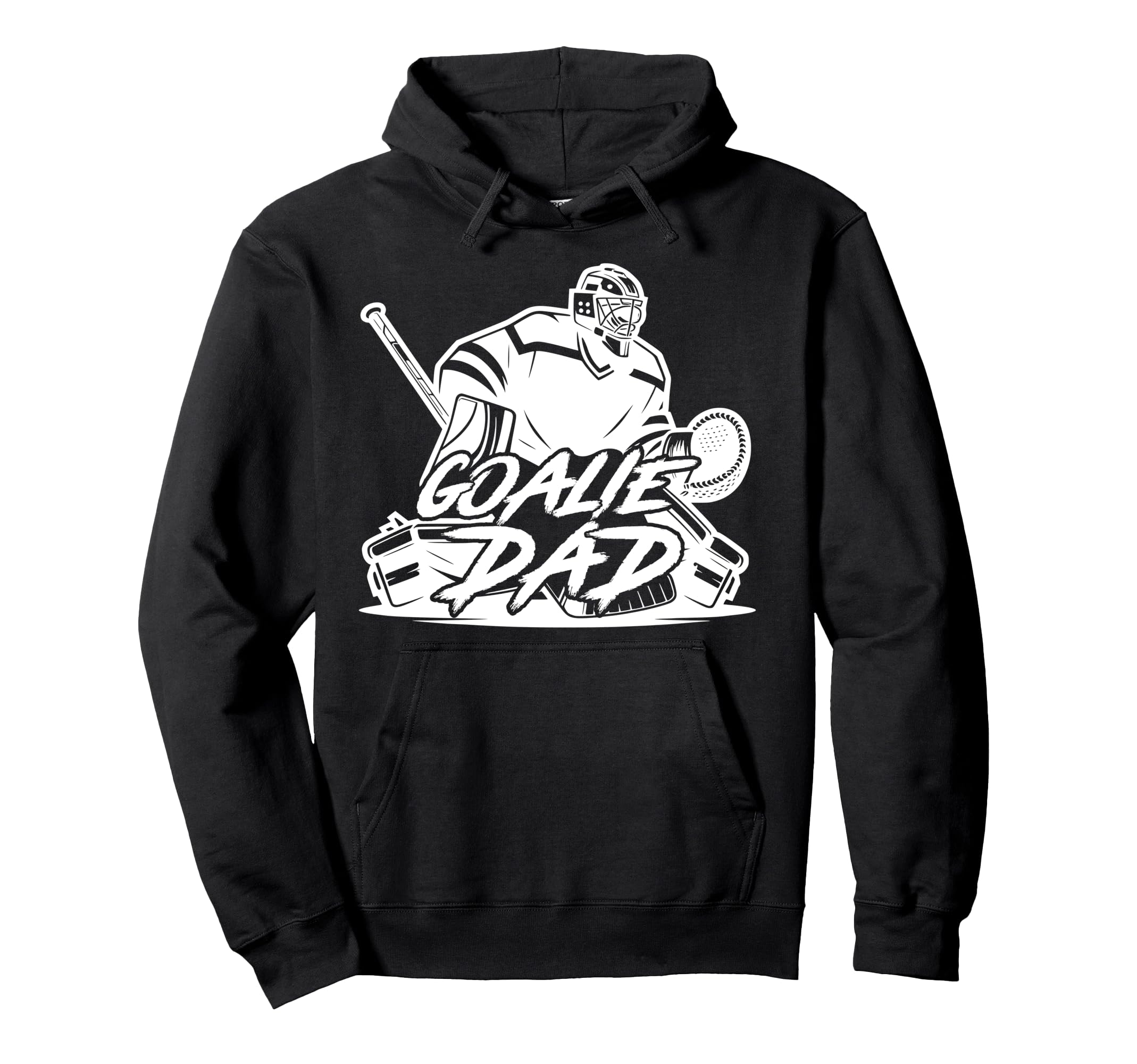 Ice Hockey Goalie Dad Hockey Keeper Hoodie - Minimalist Print for Adults - T-Shirt, Sweatshirt, Hoodie