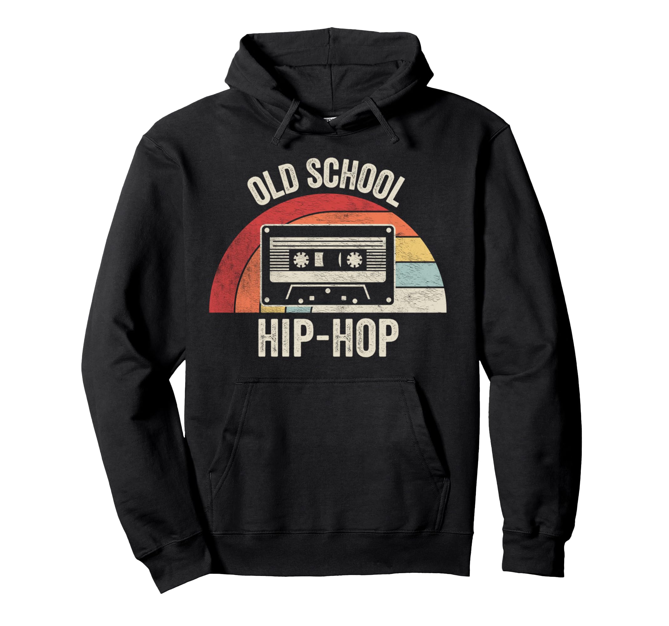 Old School Hip Hop Cassette Tape Hoodie - Minimalist Print for Adults - T-Shirt, Sweatshirt, Hoodie