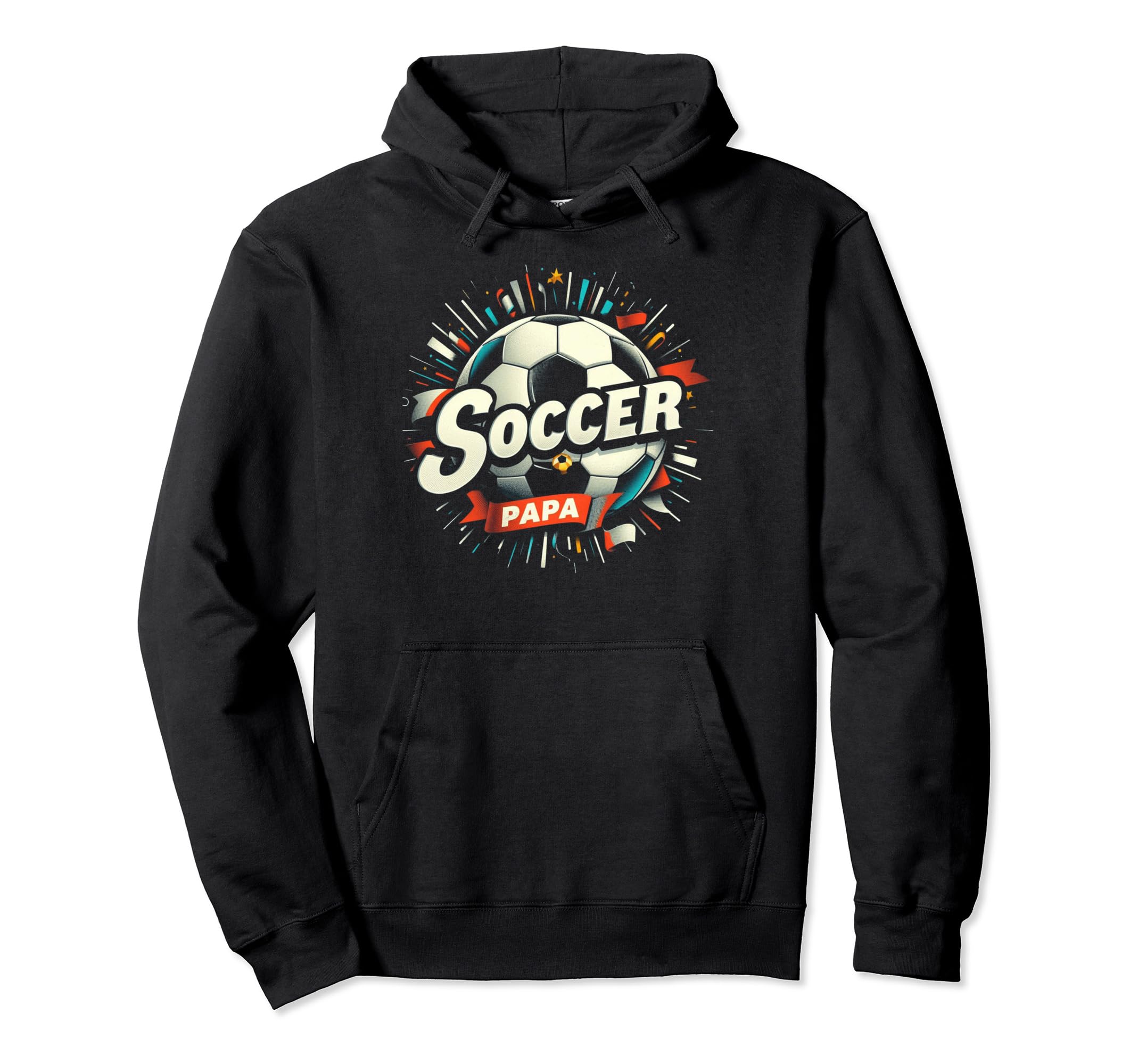 Soccer Papa Family Matching Dad Hoodie - Fun Novelty Design for Adults - T-Shirt, Sweatshirt, Hoodie