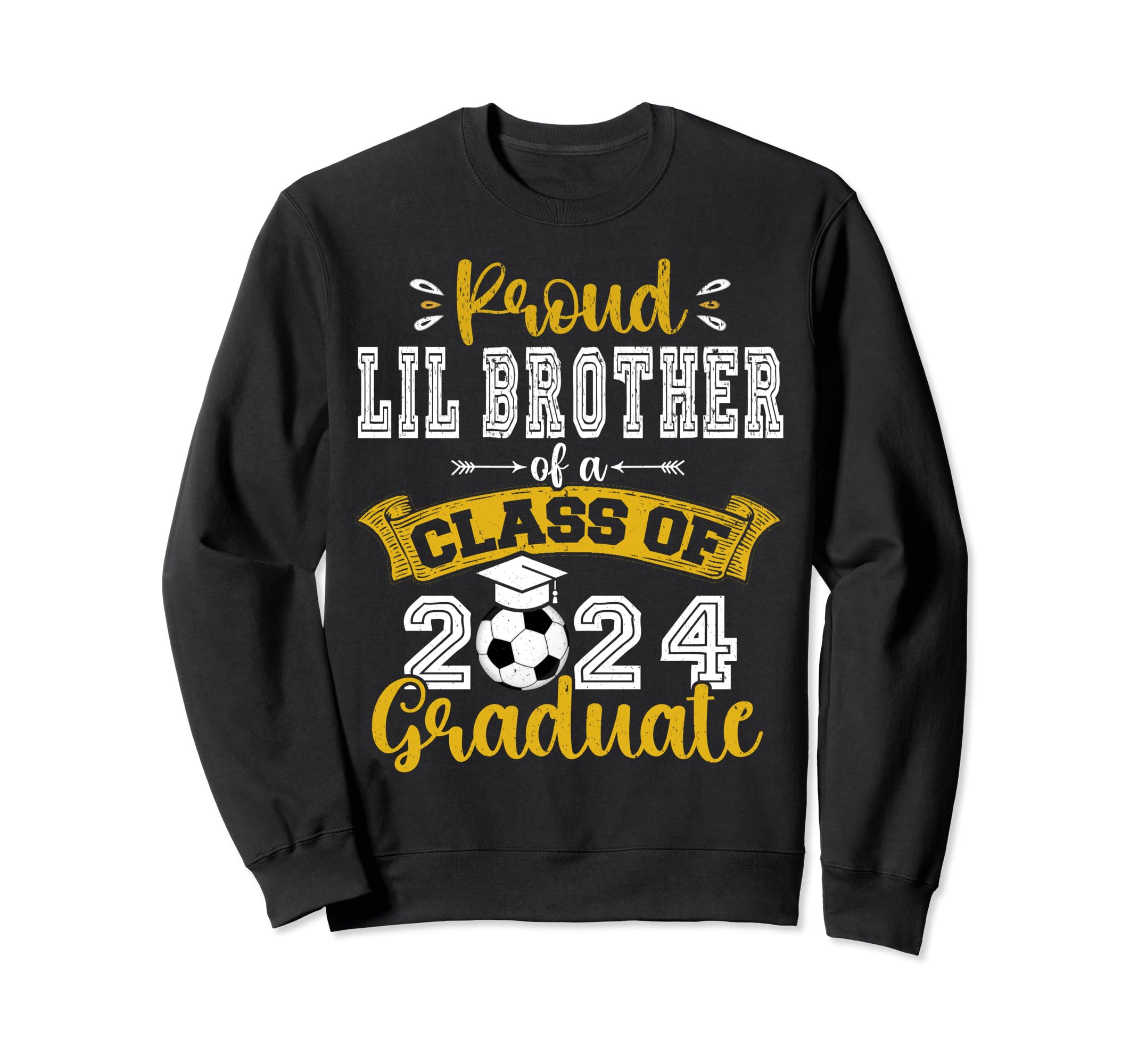 Proud Lil Brother Class 2024 Sweatshirt - Custom Art Print for Adults - T-Shirt, Sweatshirt, Hoodie