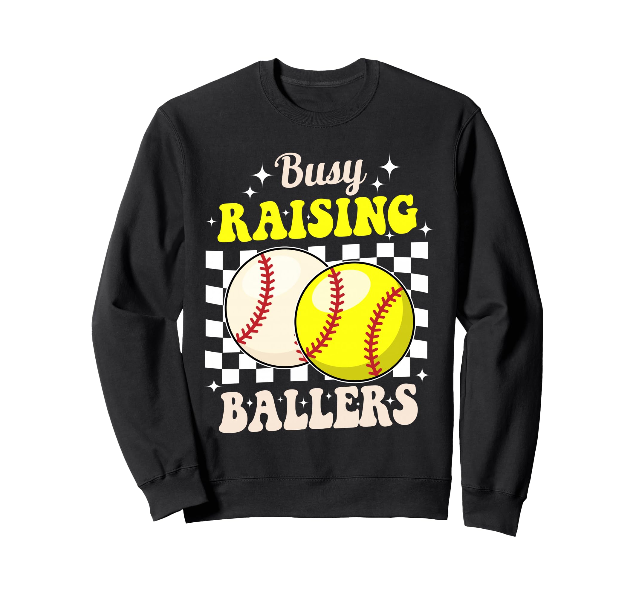 Busy Raising Ballers Softball And Sweatshirt - Aesthetic Graphic Men Women - T-Shirt, Sweatshirt, Hoodie