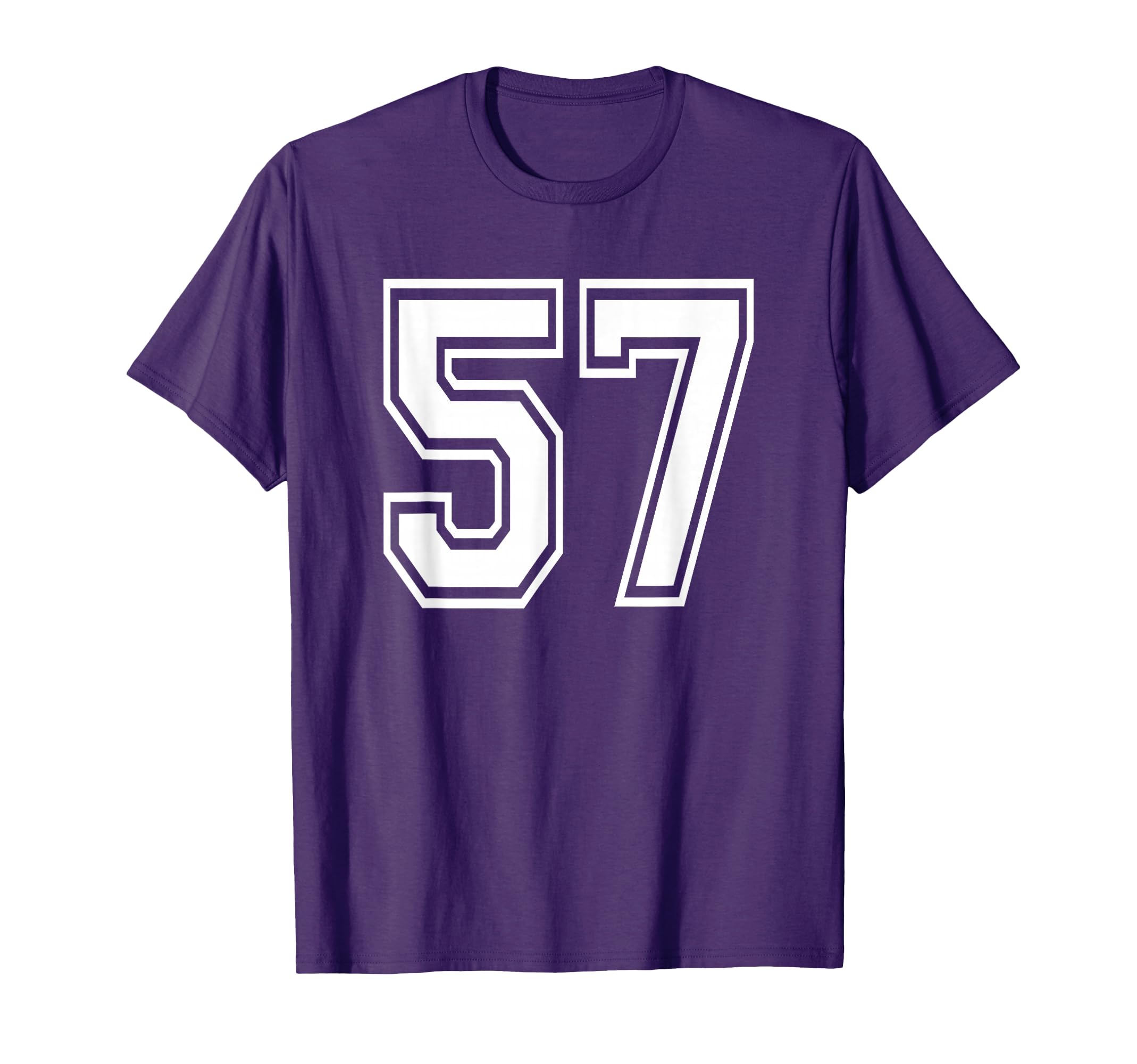 Number 57 Numbered Uniform Sports T-Shirt - Graphic Print for Adults - T-Shirt, Sweatshirt, Hoodie