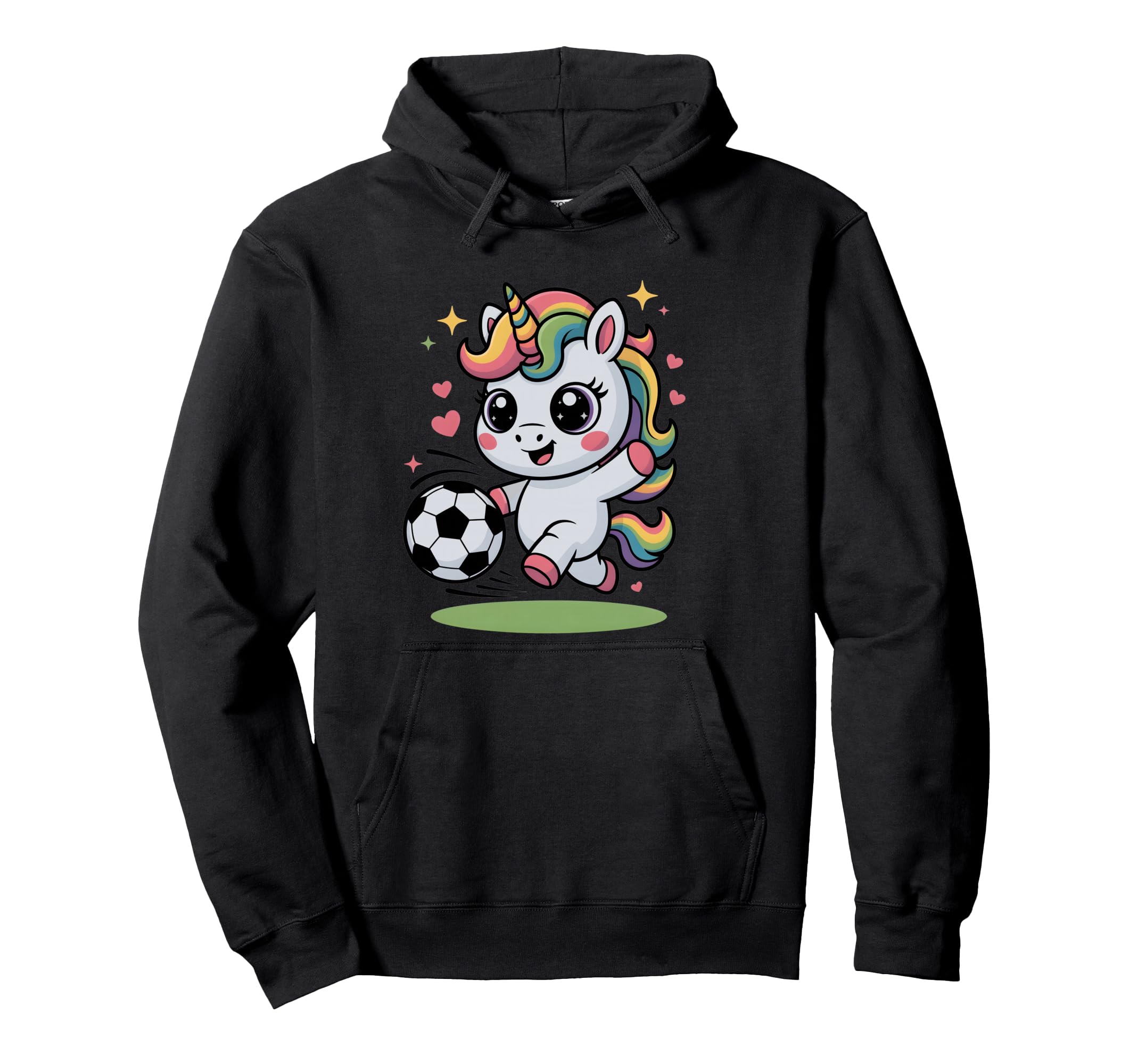 Funny Soccer Unicorn Training Just Who Hoodie - Fun Novelty Design Unisex - T-Shirt, Sweatshirt, Hoodie