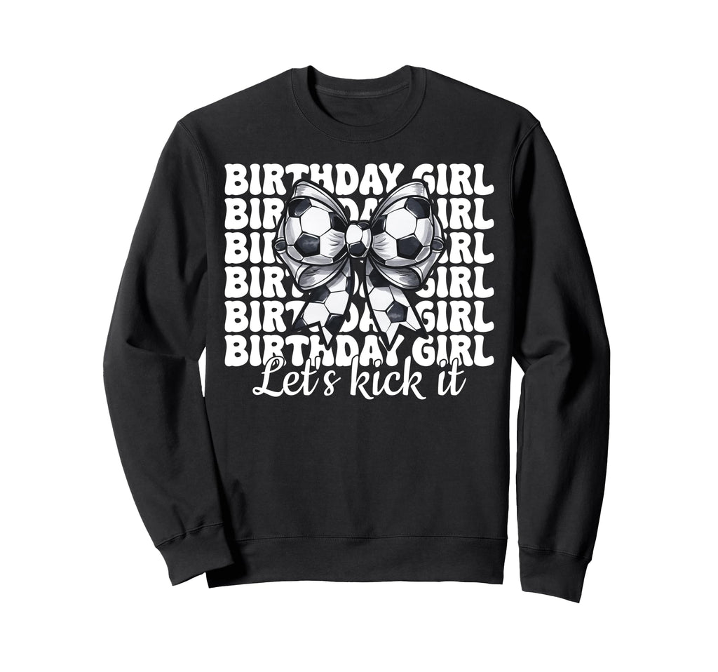 Soccer Coquette Bow Birthday Sweatshirt - Casual Everyday Wear for Adults - T-Shirt, Sweatshirt, Hoodie