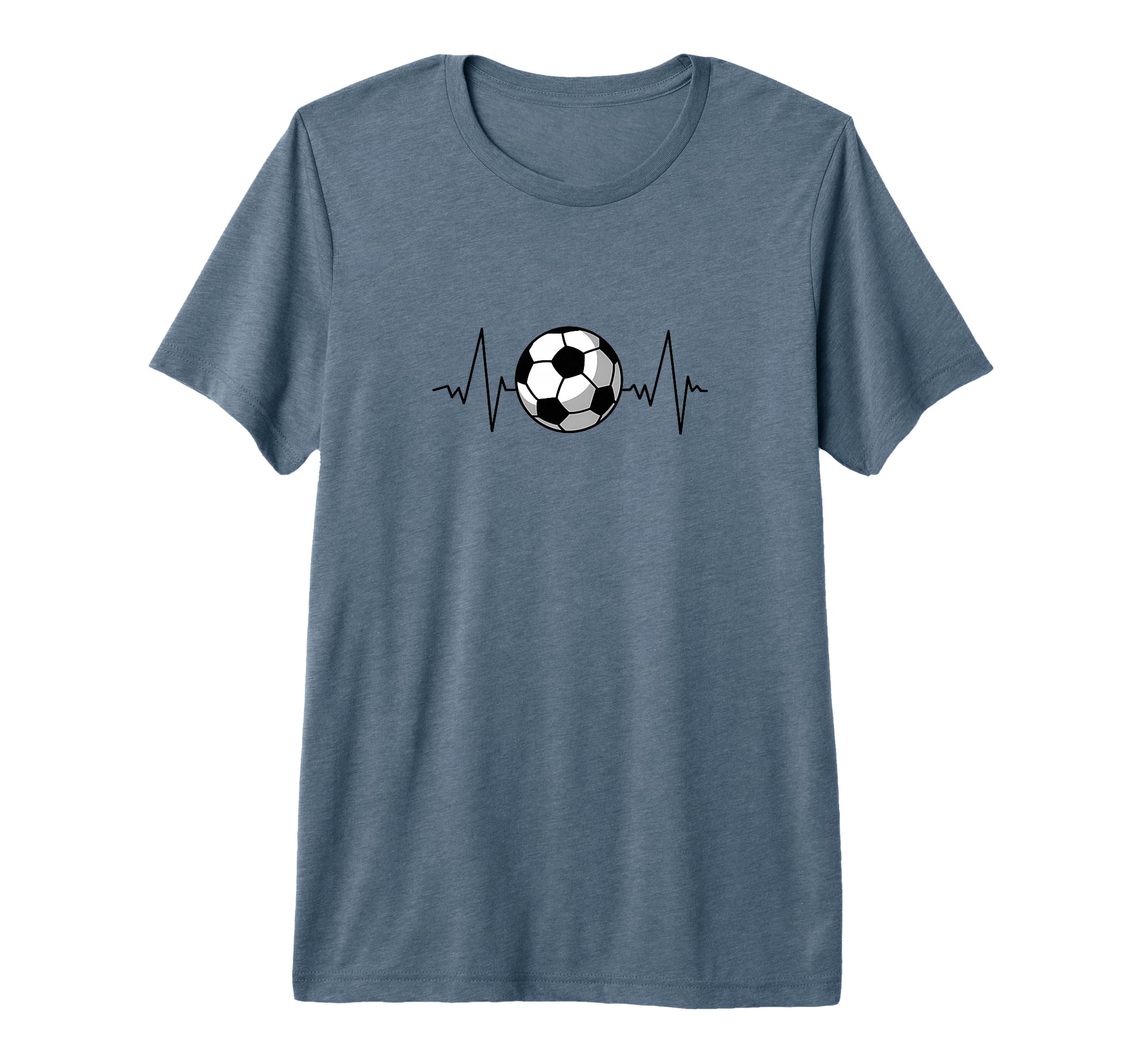Football Heartbeat Soccer Lover Tri T-Shirt - Casual Everyday Wear Unisex - T-Shirt, Sweatshirt, Hoodie