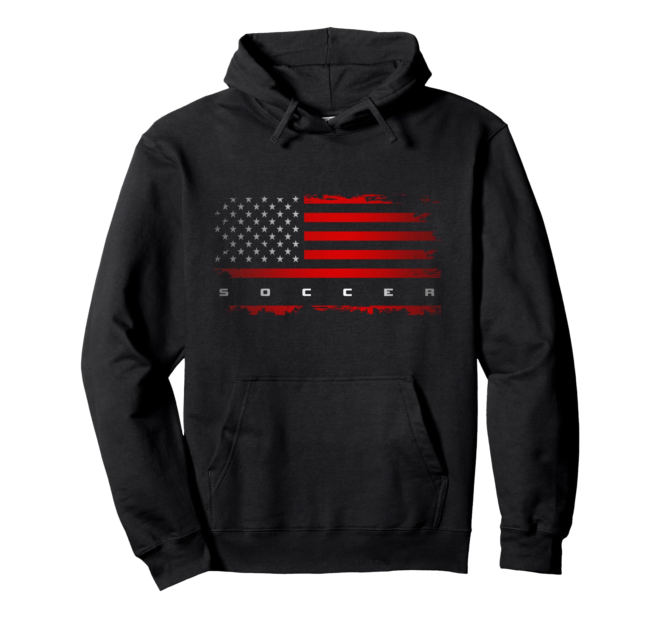 American Flag Soccer Soccer Hoodie - Fun Novelty Design Unisex - T-Shirt, Sweatshirt, Hoodie