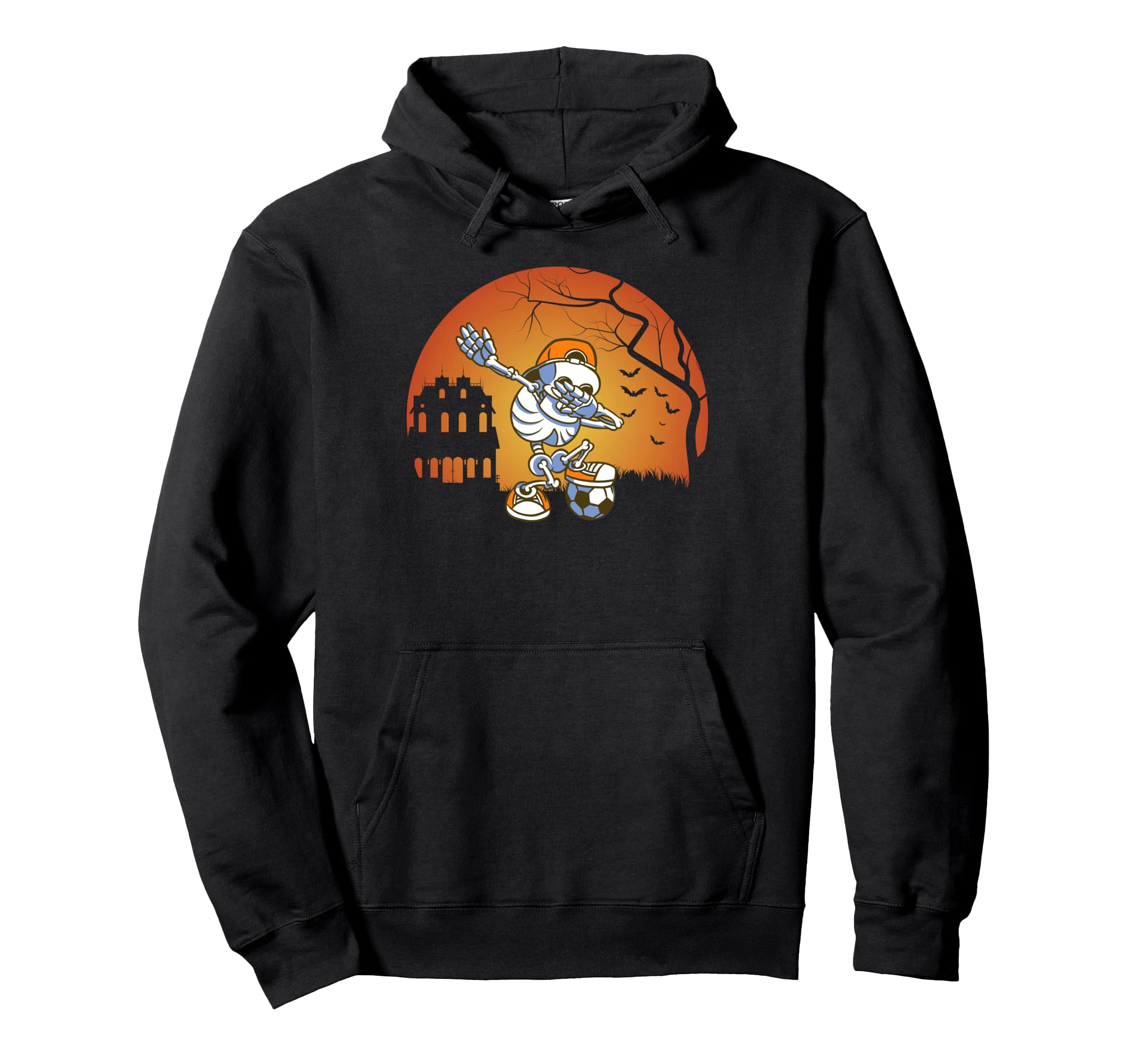 Skeleton Soccer Coach Fan Halloween Hoodie - Novelty Apparel Men Women - T-Shirt, Sweatshirt, Hoodie