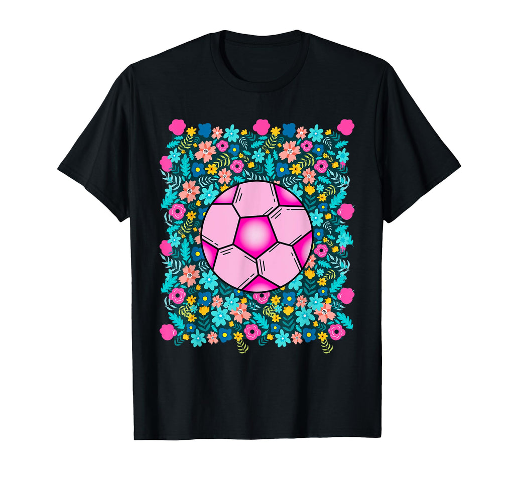 Floral Soccer Colorful Soccer Ball T-Shirt - Unique Graphic Men Women - T-Shirt, Sweatshirt, Hoodie