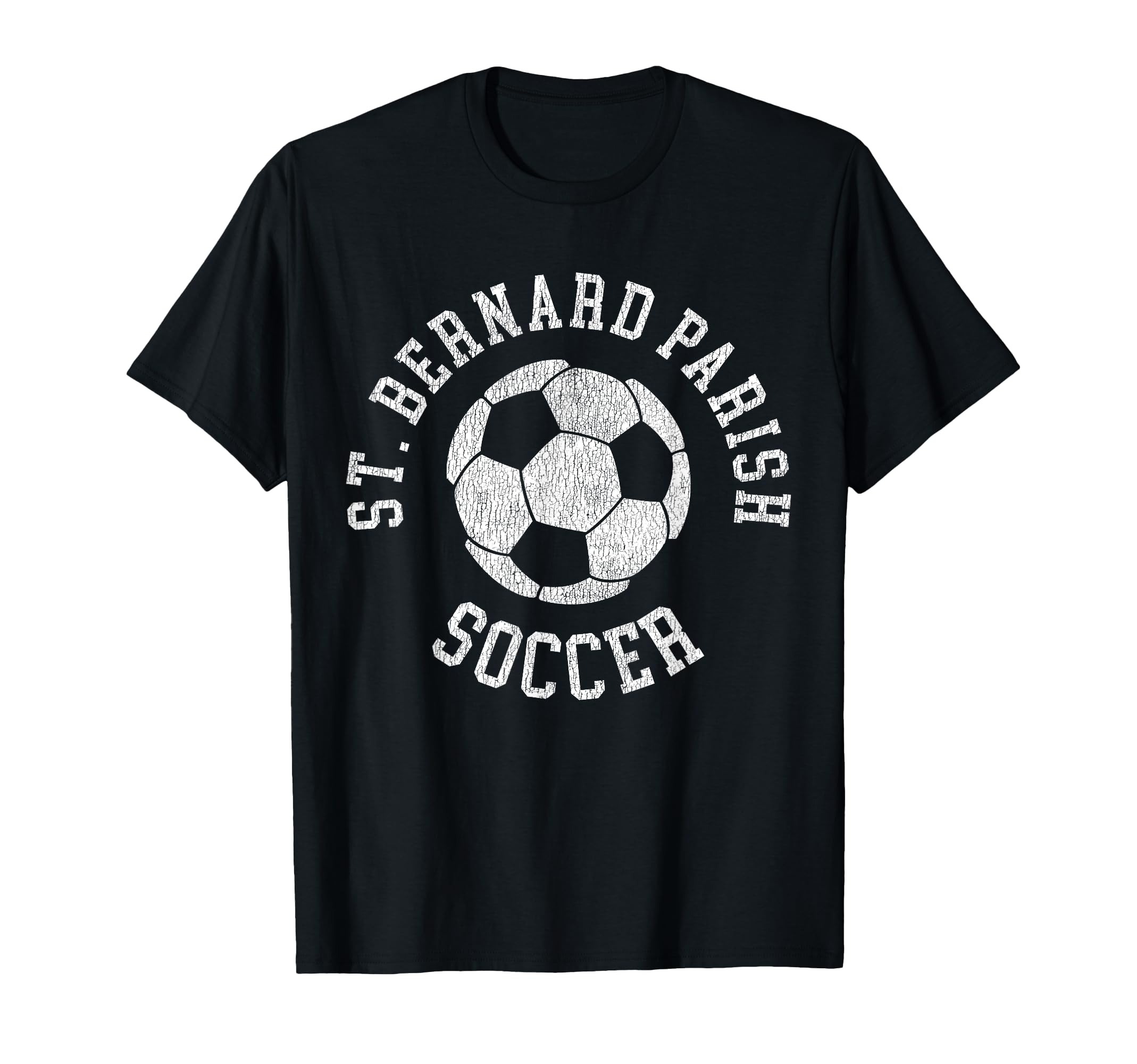 St Bernard Parish Soccer Distressed 90S T-Shirt - Graphic Print for Adults - T-Shirt, Sweatshirt, Hoodie