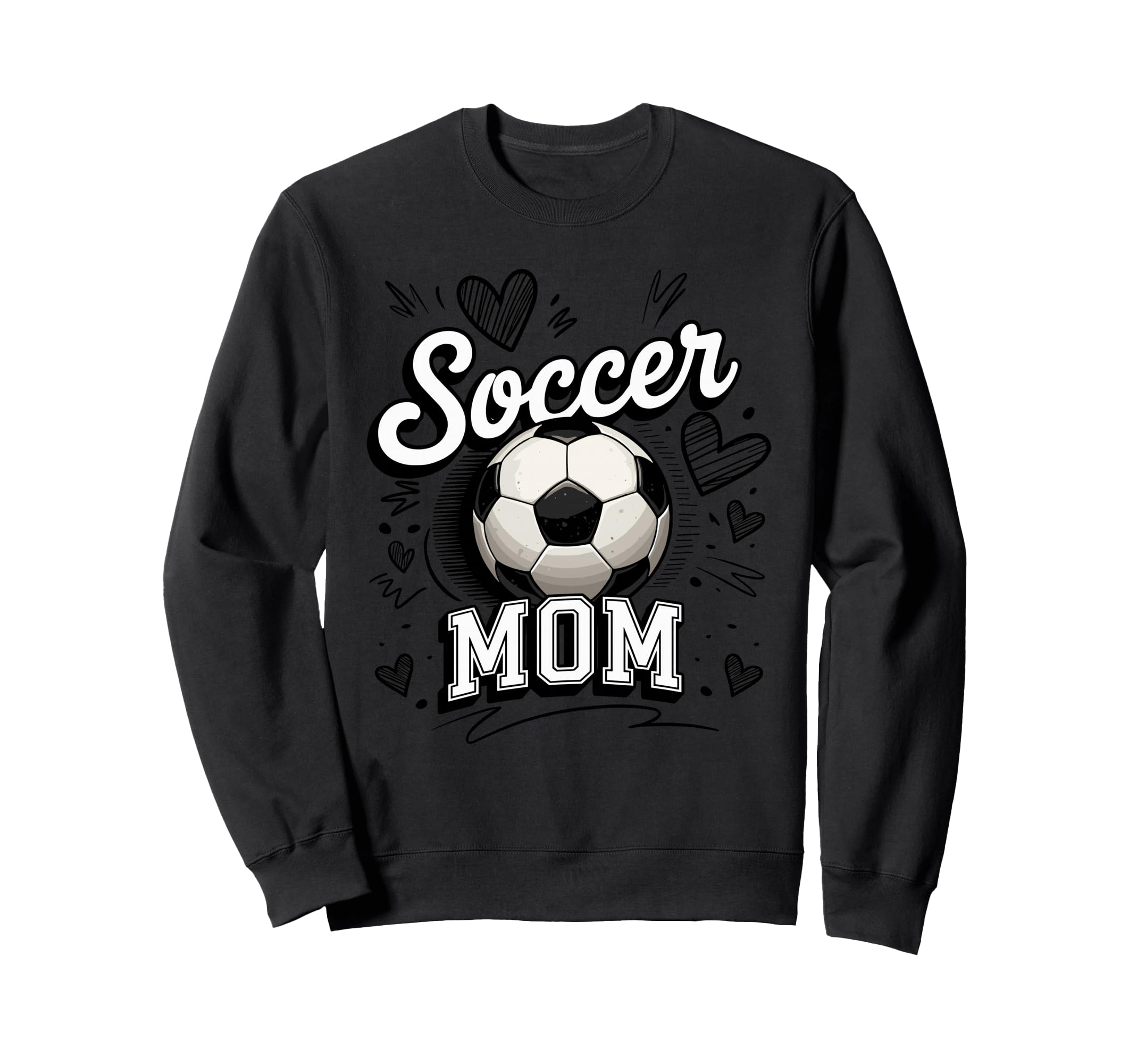 Soccer Mom Heart Ball Sideline Sweatshirt - Minimalist Print Men Women - T-Shirt, Sweatshirt, Hoodie