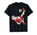 Santa Soccer Bicycle Kick Goalies Gag T-Shirt - Minimalist Print Men Women - T-Shirt, Sweatshirt, Hoodie
