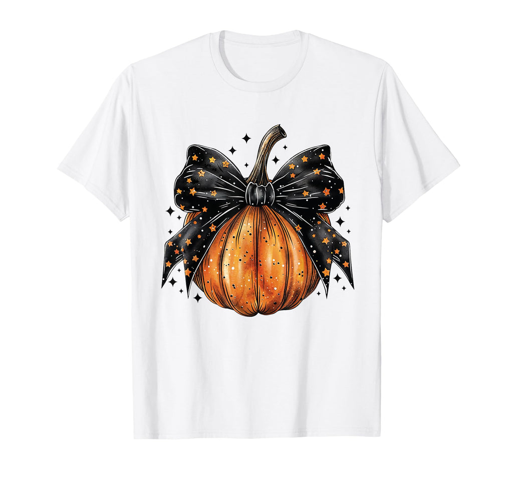 Coquette Bow Pumpkin Halloween T-Shirt - Fun Novelty Design Unisex - T-Shirt, Sweatshirt, Hoodie