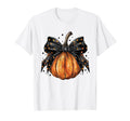 Coquette Bow Pumpkin Halloween T-Shirt - Fun Novelty Design Unisex - T-Shirt, Sweatshirt, Hoodie