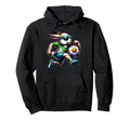 Soccer Player Easter Bunny Rabbit Egg Hoodie - Unique Graphic Men Women - T-Shirt, Sweatshirt, Hoodie