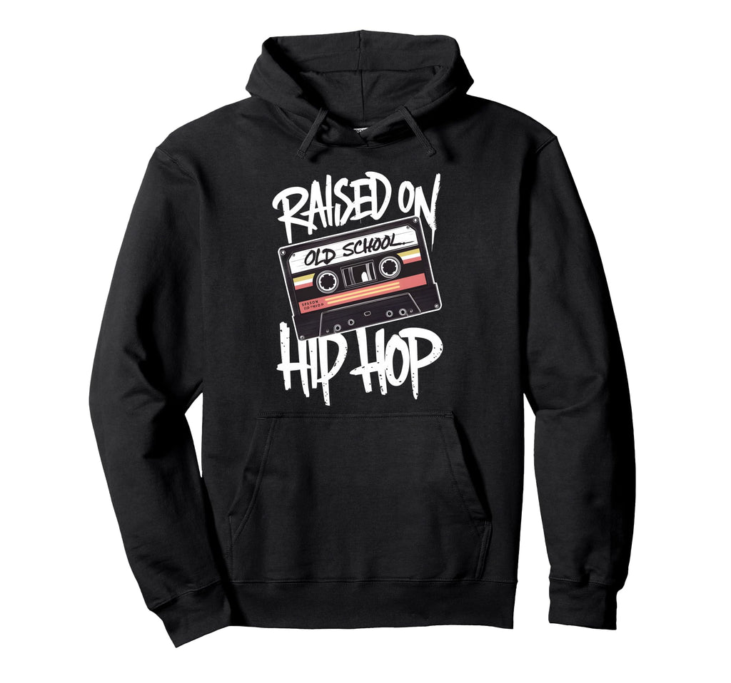 Raised Old School Hip Hop Cassette Dope Hoodie - Aesthetic Graphic Unisex - T-Shirt, Sweatshirt, Hoodie