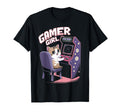 Gamer Cat Kitten Arcade Gamer Gaming T-Shirt - Casual Everyday Wear Unisex - T-Shirt, Sweatshirt, Hoodie