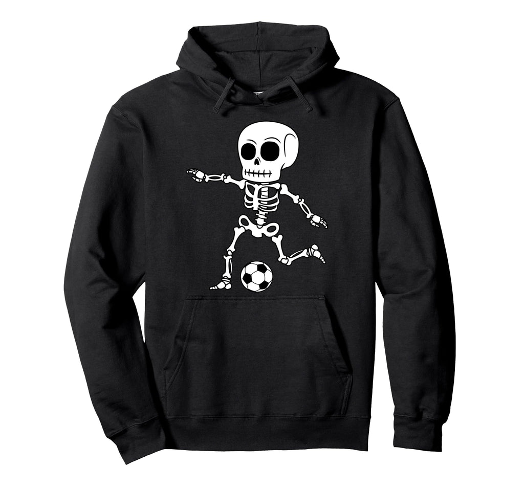 Skeleton Goalie Halloween Funny Soccer Hoodie - Graphic Print for Adults - T-Shirt, Sweatshirt, Hoodie