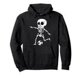 Skeleton Goalie Halloween Funny Soccer Hoodie - Graphic Print for Adults - T-Shirt, Sweatshirt, Hoodie