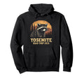 Yosemite Raccoon Road Trip Hiking Hoodie - Unique Graphic Men Women - T-Shirt, Sweatshirt, Hoodie