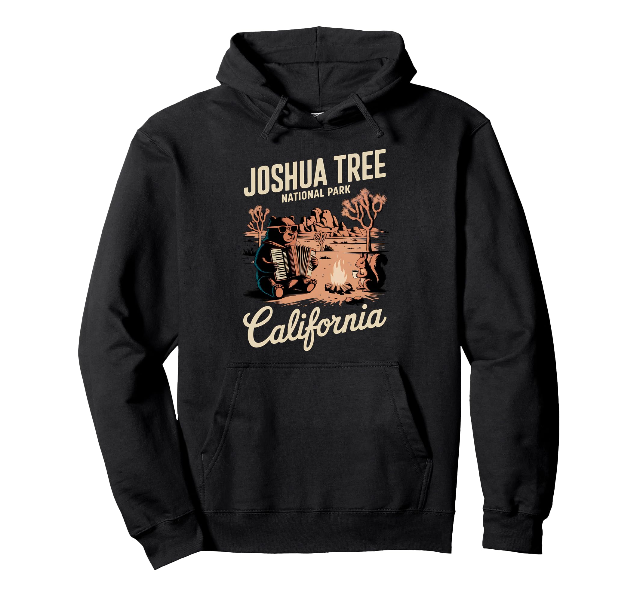 Joshua Tree National Park California Bear Hoodie - Custom Art Print Unisex - T-Shirt, Sweatshirt, Hoodie