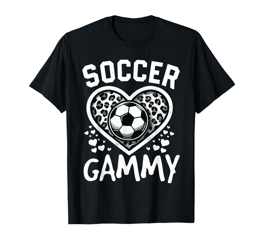 Soccer Gammy Leopard Heart Gammy T-Shirt - Casual Everyday Wear Men Women - T-Shirt, Sweatshirt, Hoodie