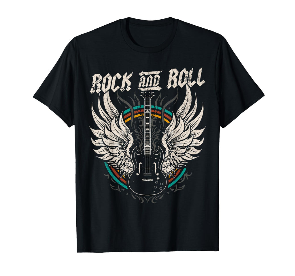 Rock And Roll Guitar Rock Music T-Shirt - Trendy Graphic for Adults - T-Shirt, Sweatshirt, Hoodie