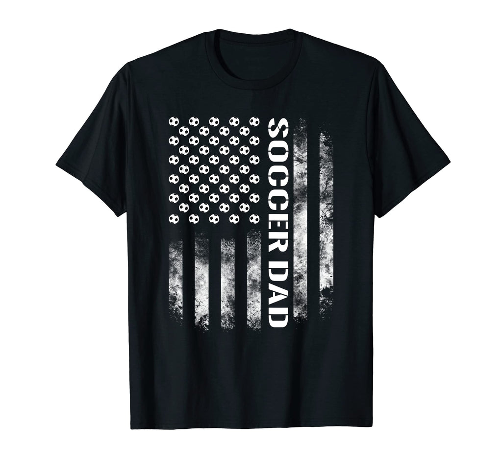 Soccer Dad I Usa Flag Fathers Day Gift T-Shirt - Trendy Graphic for Adults - T-Shirt, Sweatshirt, Hoodie