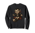 Vampire Soccer Player Halloween Sweatshirt - Unique Graphic Men Women - T-Shirt, Sweatshirt, Hoodie