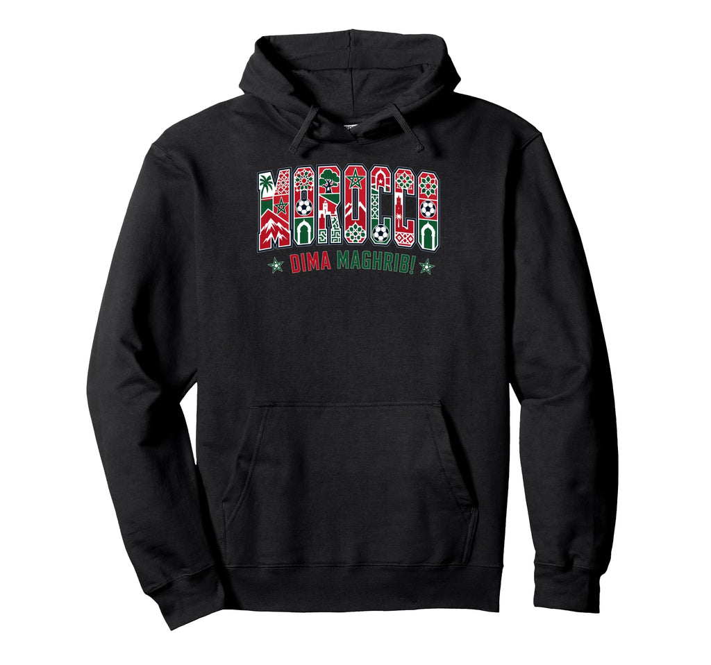 Morocco Soccer 2026 Moroccan Fans Hoodie - Novelty Apparel Unisex - T-Shirt, Sweatshirt, Hoodie