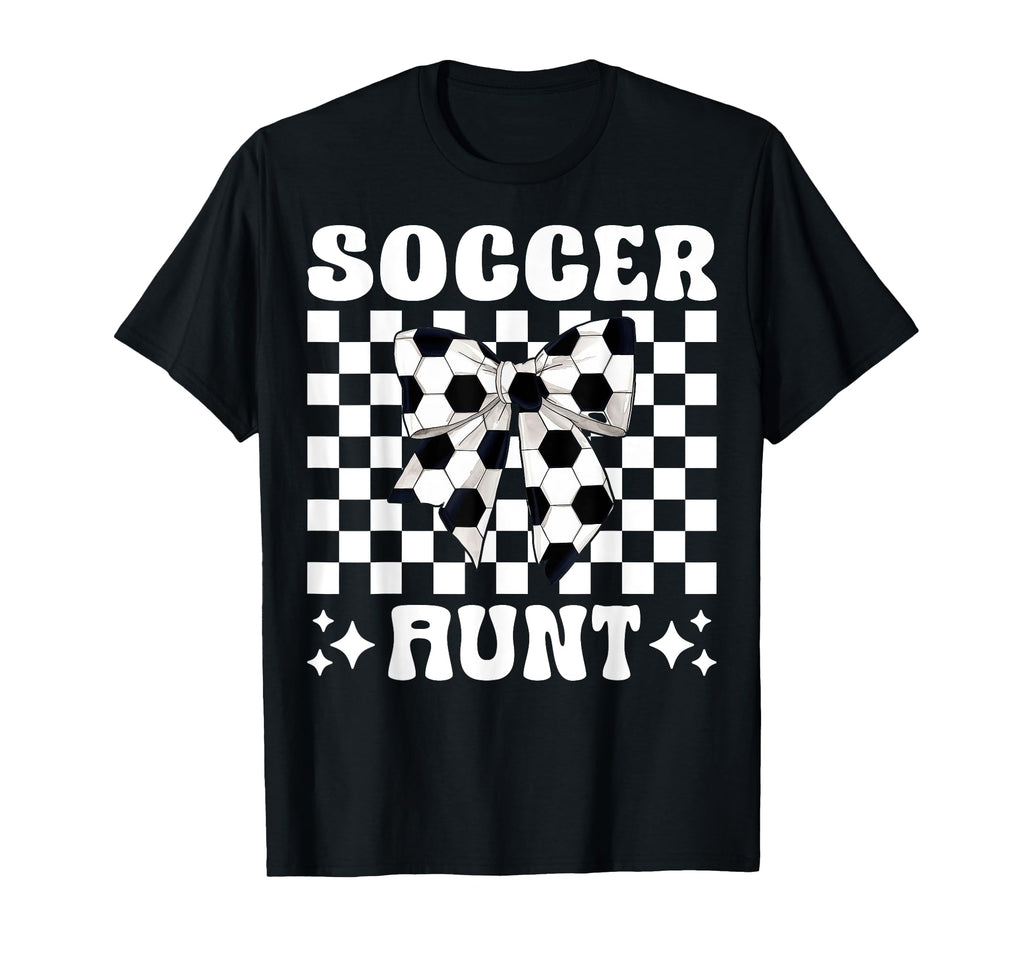 Soccer Aunt Soccer Auntie Coquette Bow T-Shirt - Streetwear Style Men Women - T-Shirt, Sweatshirt, Hoodie
