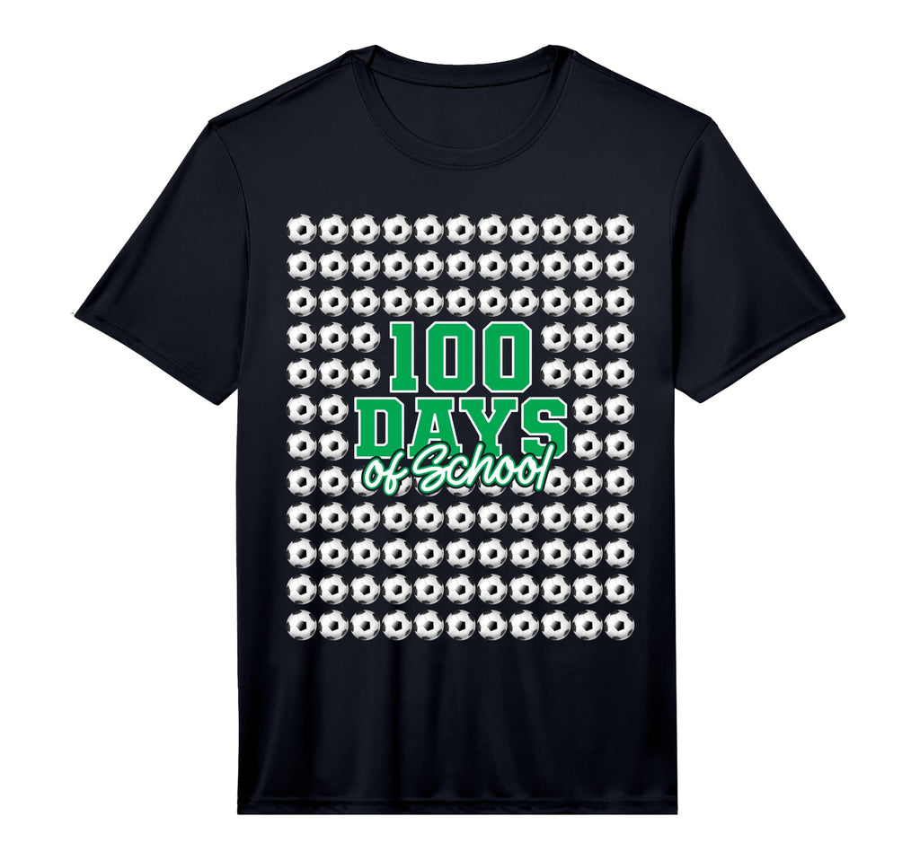 Soccer 100 Days School Soccer Ball 100Th T-Shirt - Minimalist Print Unisex - T-Shirt, Sweatshirt, Hoodie