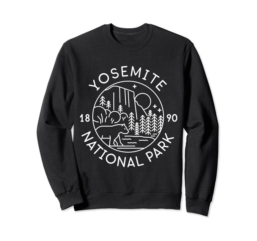 Yosemite National Park 1890 Sweatshirt - Minimalist Print for Adults - T-Shirt, Sweatshirt, Hoodie