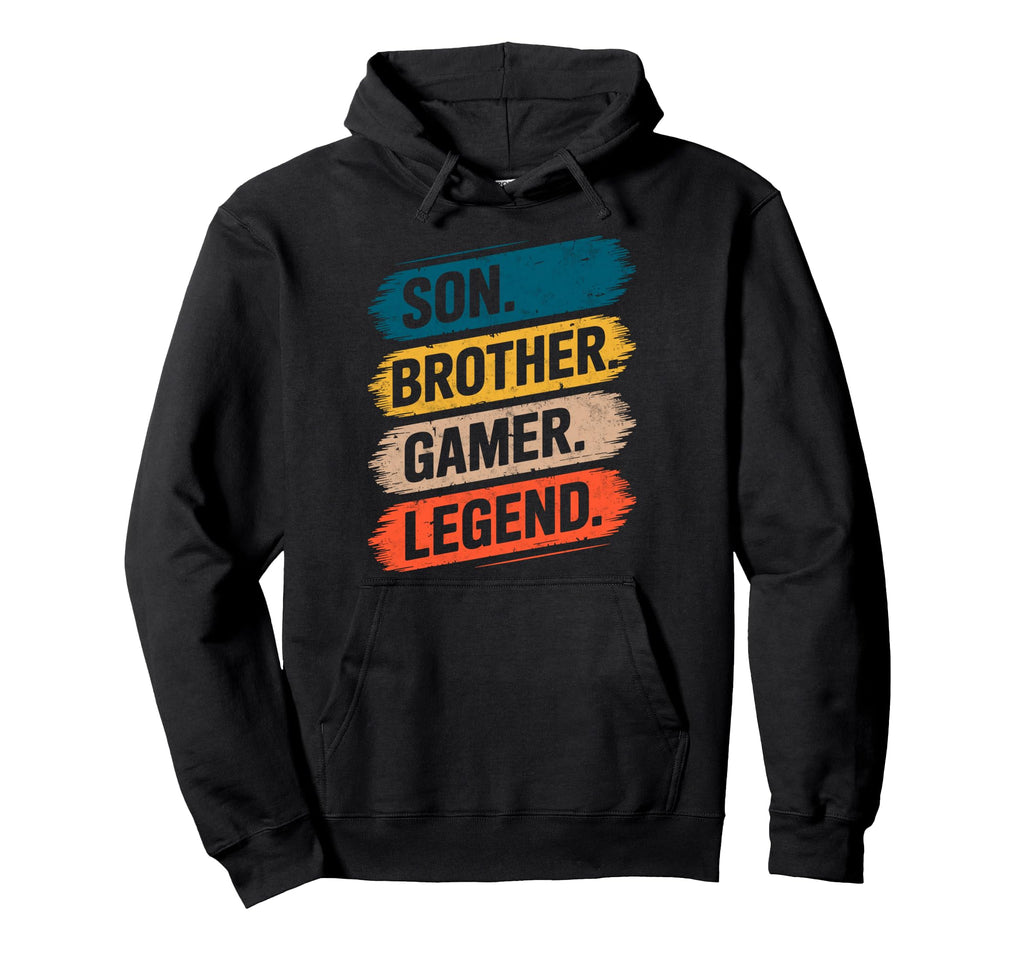 Son Brother Gamer Legend Video Game Hoodie - Custom Art Print Unisex - T-Shirt, Sweatshirt, Hoodie