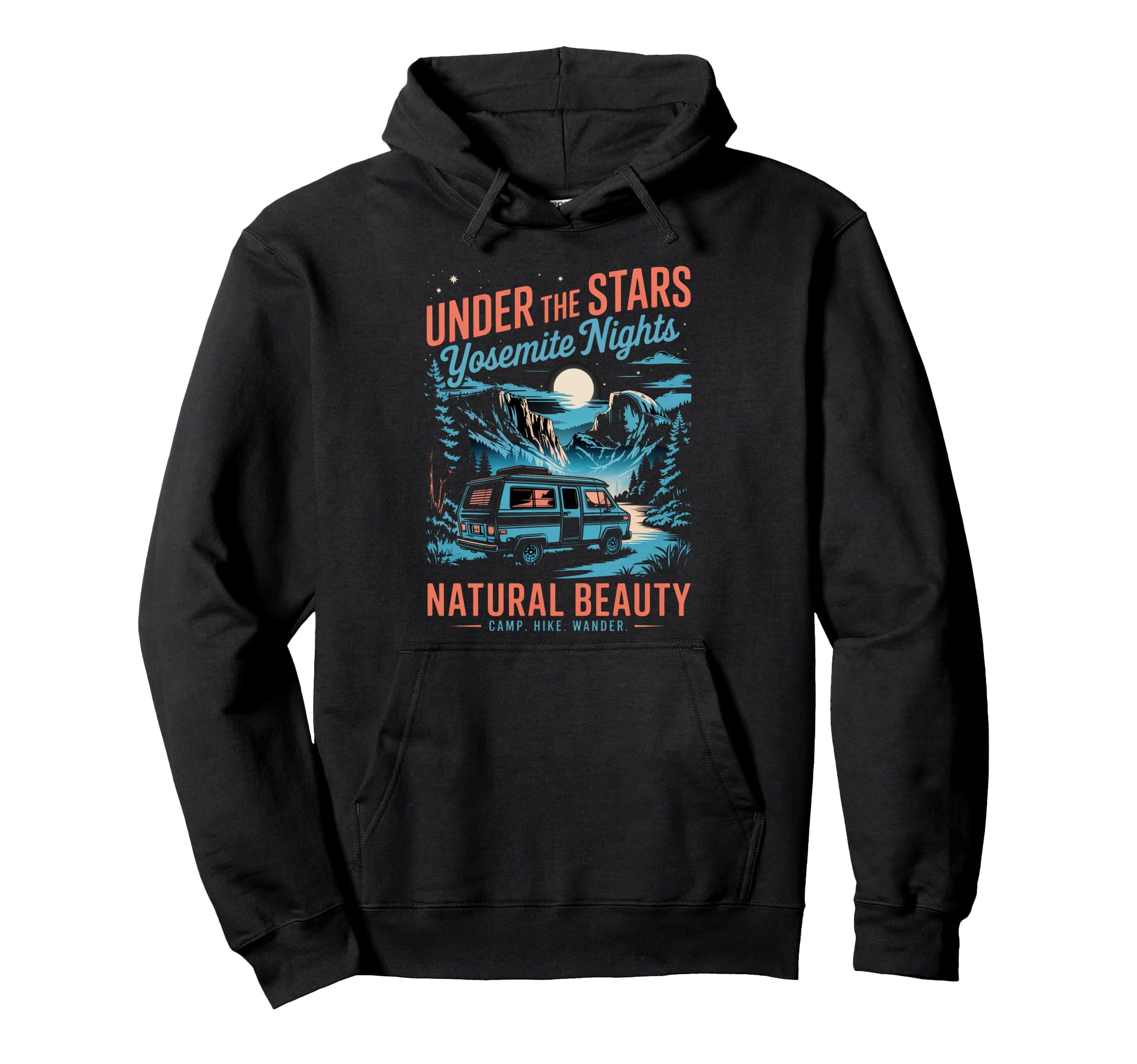 National Park Camping Yosemite Hoodie - Custom Art Print Unisex - T-Shirt, Sweatshirt, Hoodie