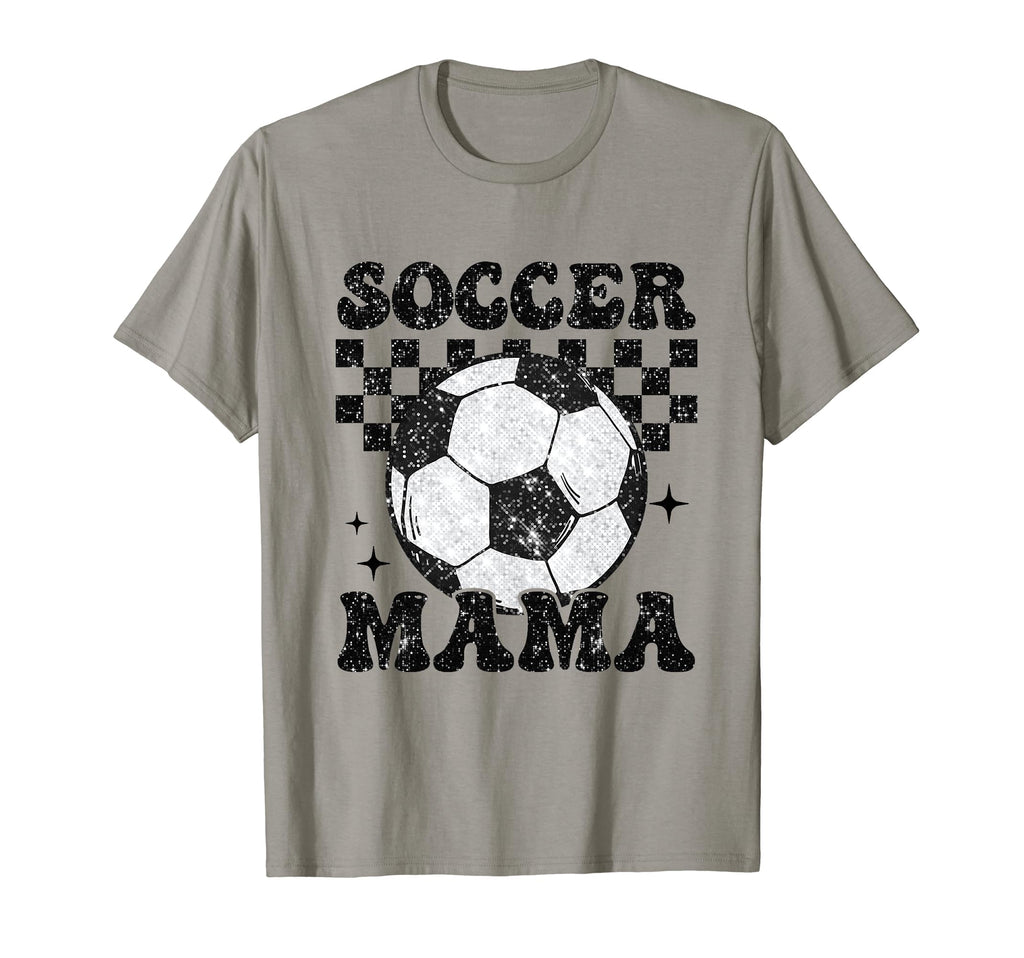 Soccer Mama Checkered Funny Soccer T-Shirt - Fun Novelty Design Unisex - T-Shirt, Sweatshirt, Hoodie