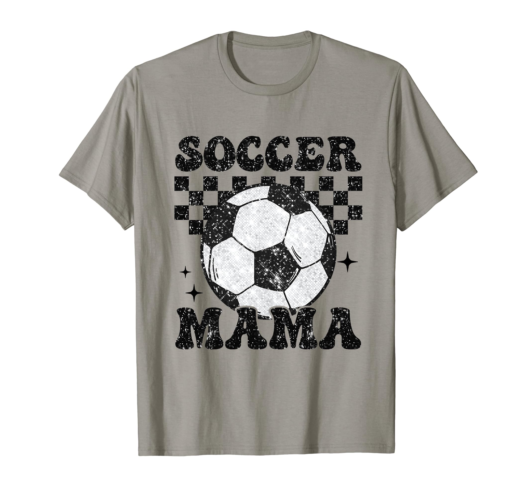 Soccer Mama Checkered Funny Soccer T-Shirt - Fun Novelty Design Unisex - T-Shirt, Sweatshirt, Hoodie