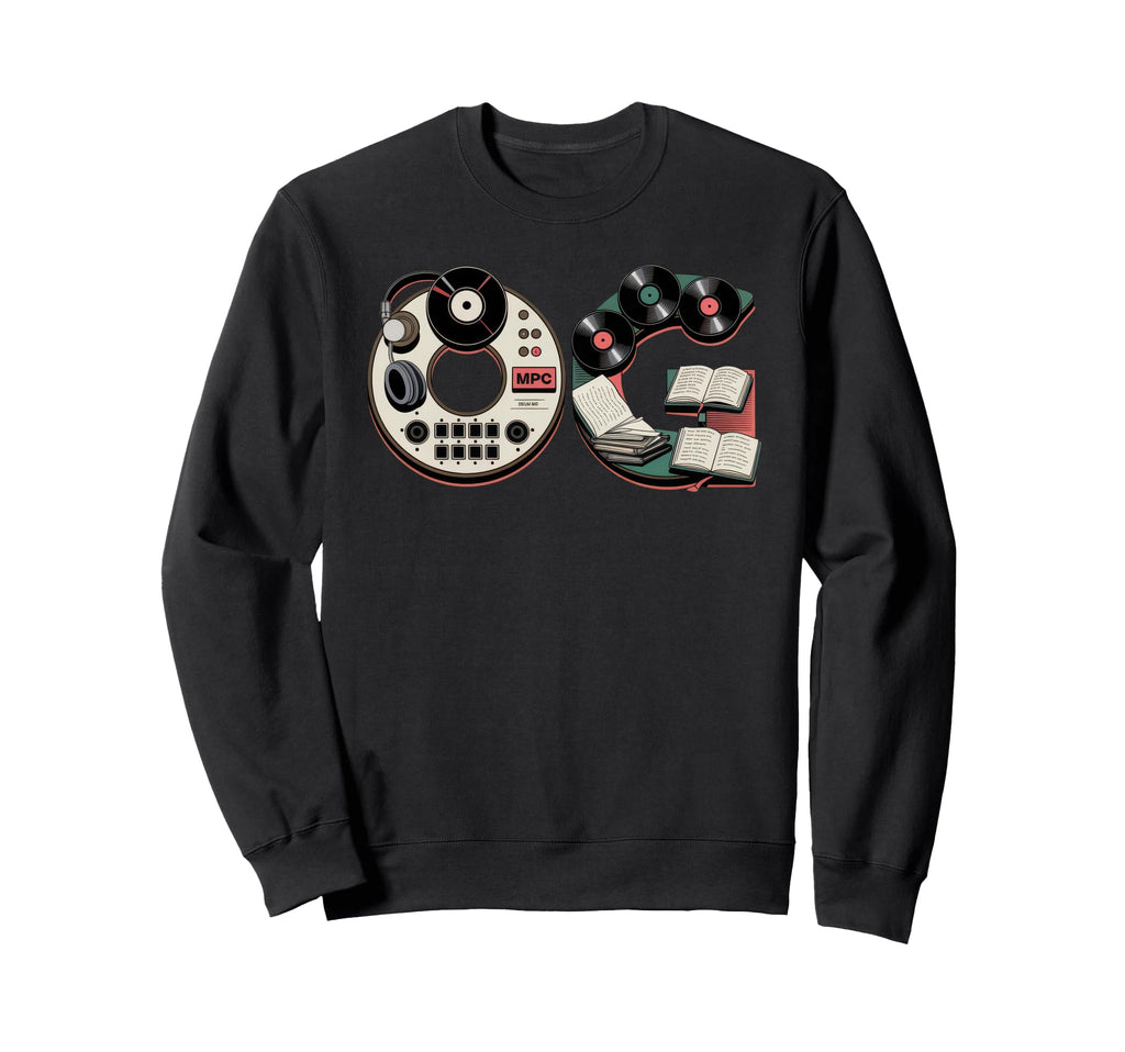 Old School Og Hip Hop Vinyl Cds Sweatshirt - Aesthetic Graphic Men Women - T-Shirt, Sweatshirt, Hoodie