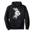 Rabbit Roller Skate White Bunny Hoodie - Novelty Apparel Men Women - T-Shirt, Sweatshirt, Hoodie