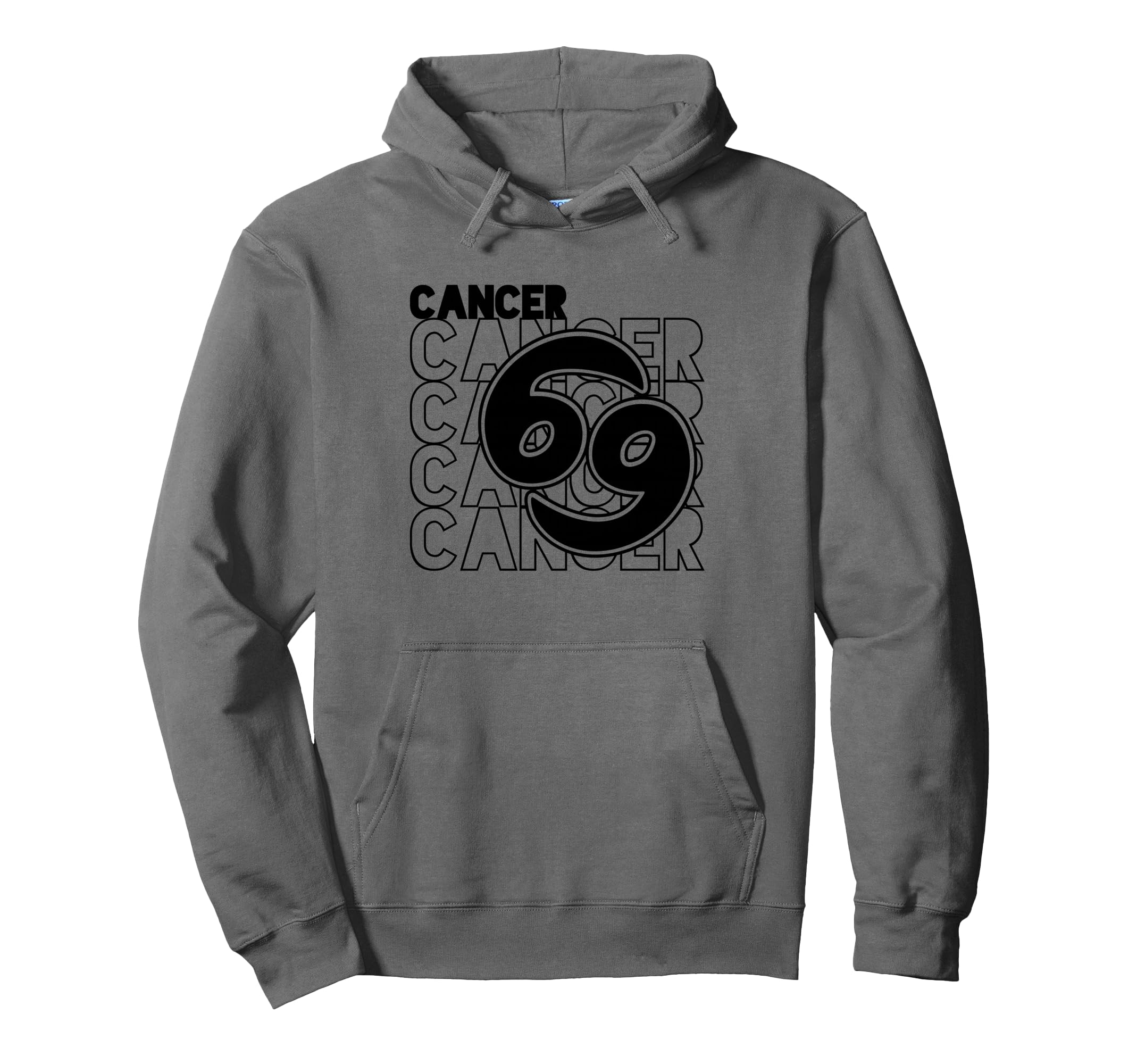 Cancer Zodiac Typography Astrology Hoodie - Trendy Graphic Unisex - T-Shirt, Sweatshirt, Hoodie