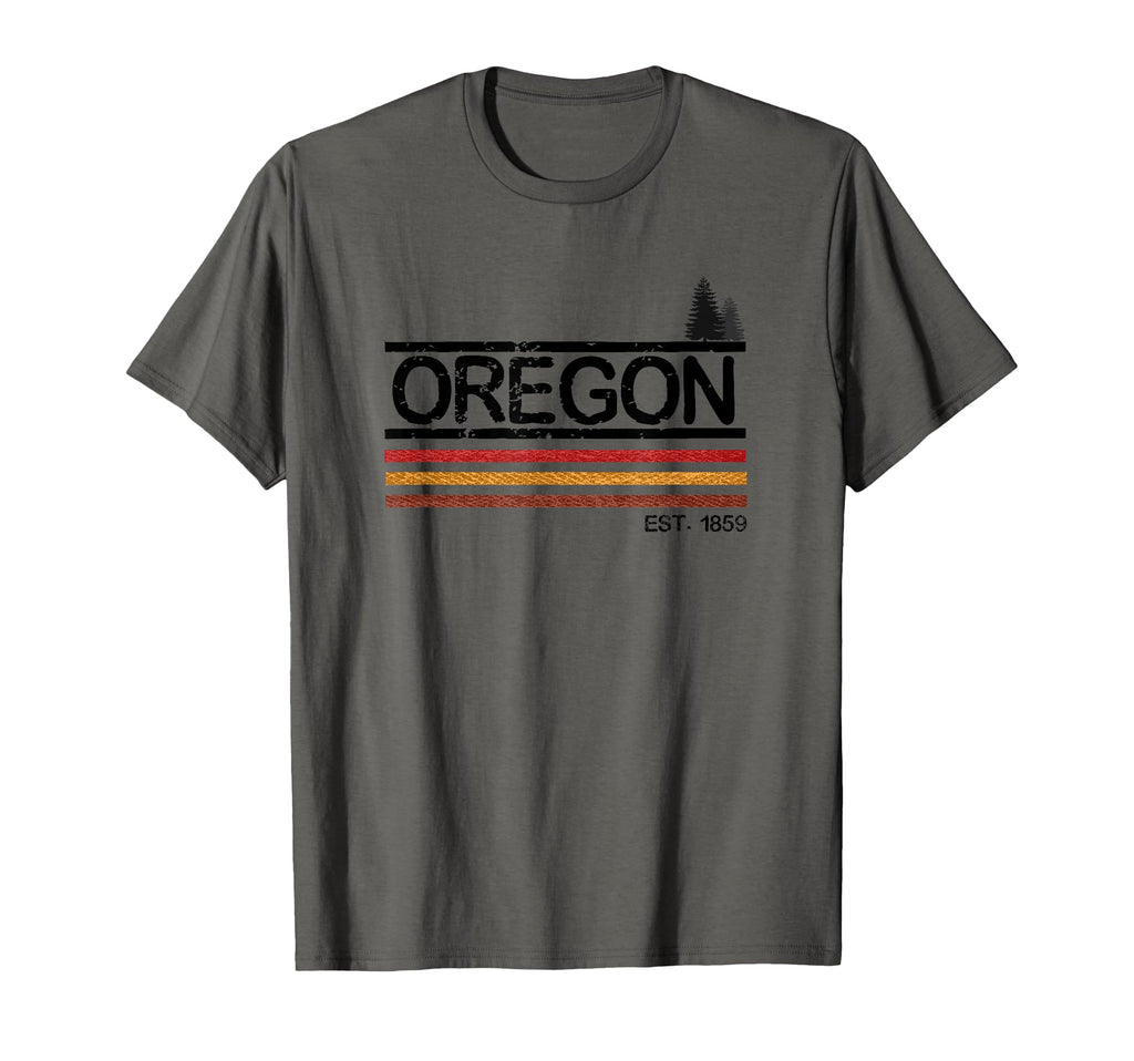 Oregon 1859 Trees And Stripes T-Shirt - Casual Everyday Wear Men Women - T-Shirt, Sweatshirt, Hoodie