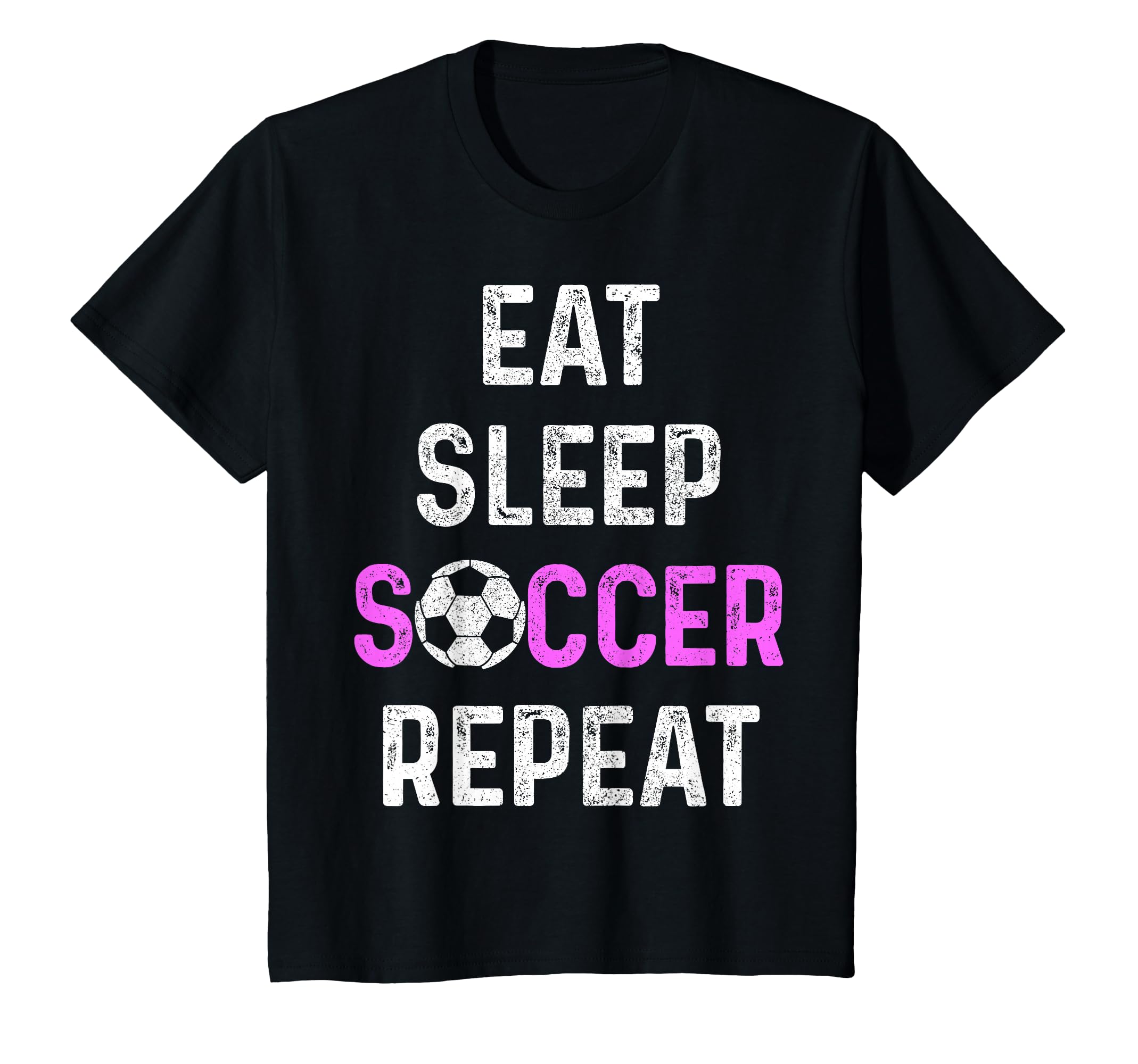 Eat Sleep Soccer Repeat Soccer T-Shirt - Fun Novelty Design for Adults - T-Shirt, Sweatshirt, Hoodie