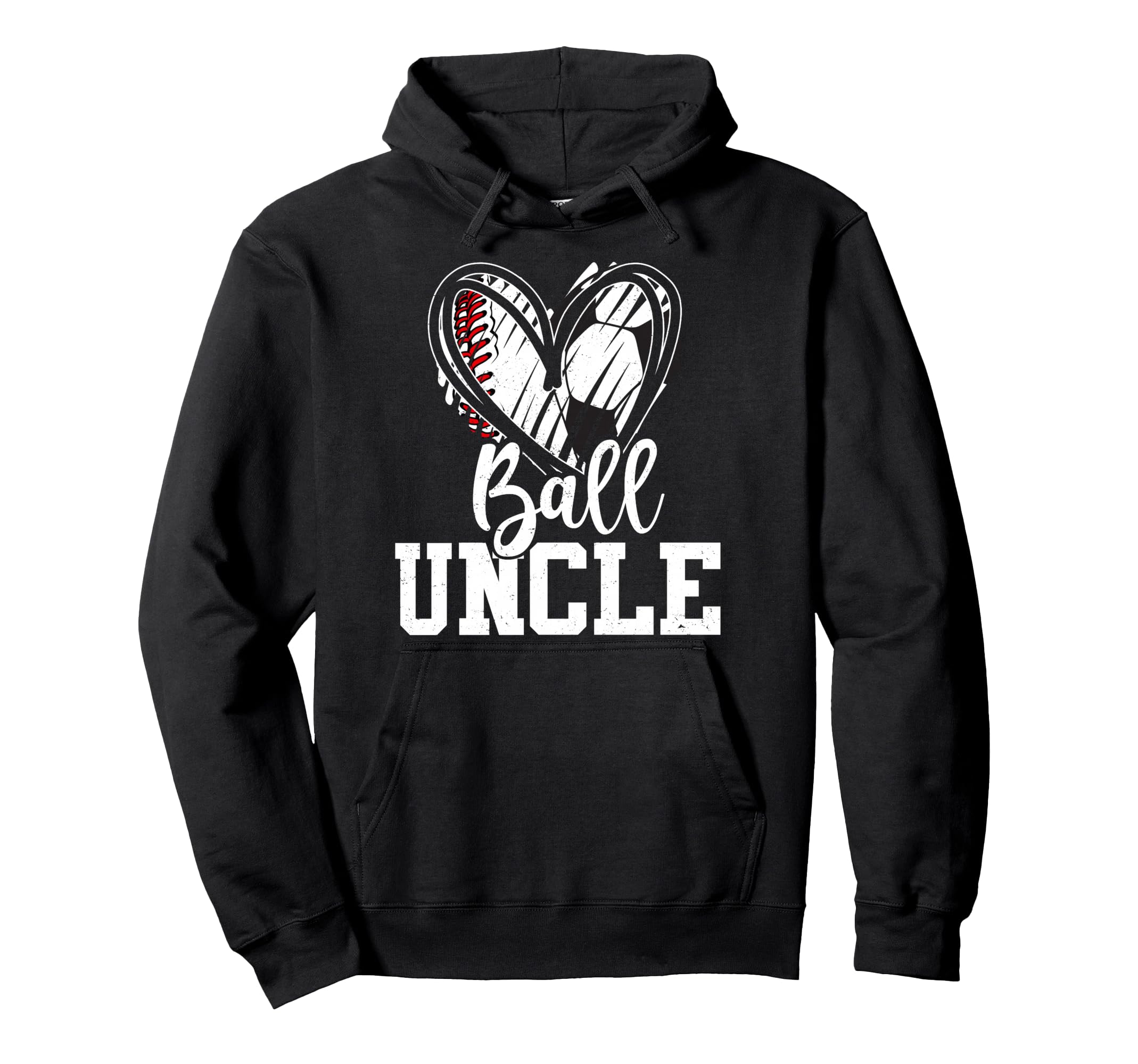 Ball Uncle Baseball Soccer Uncle Hoodie - Fun Novelty Design for Adults - T-Shirt, Sweatshirt, Hoodie