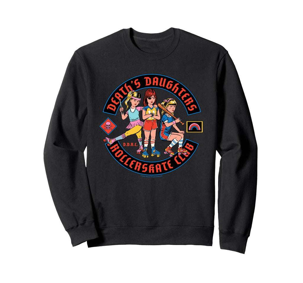 Death Daughters Rollerskate Club Funny Sweatshirt - Graphic Print Men Women - T-Shirt, Sweatshirt, Hoodie