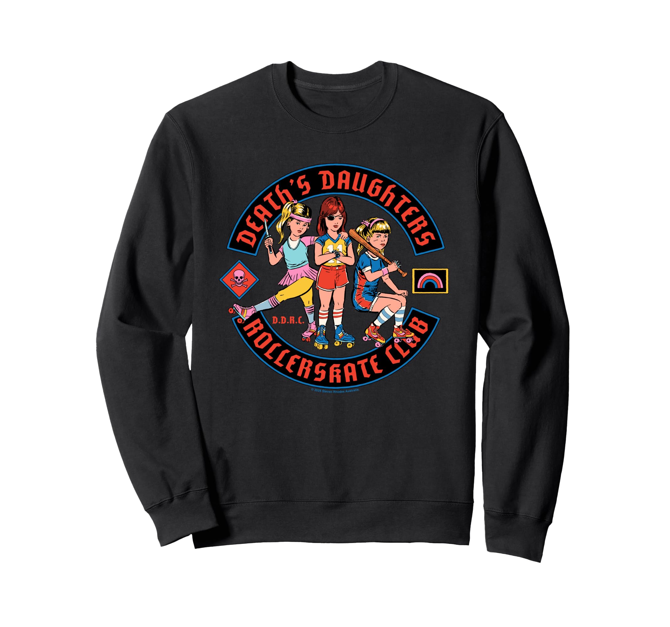 Death Daughters Rollerskate Club Funny Sweatshirt - Graphic Print Men Women - T-Shirt, Sweatshirt, Hoodie