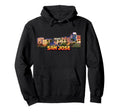 San Jose 8 Bit Video Arcade Gamer Hoodie - Casual Everyday Wear Unisex - T-Shirt, Sweatshirt, Hoodie