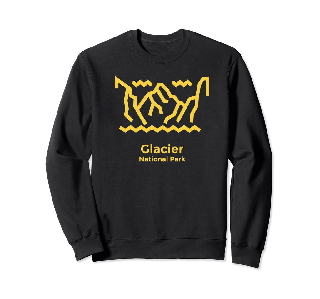 Glacier National Park Montana Sweatshirt - Graphic Print for Adults - T-Shirt, Sweatshirt, Hoodie