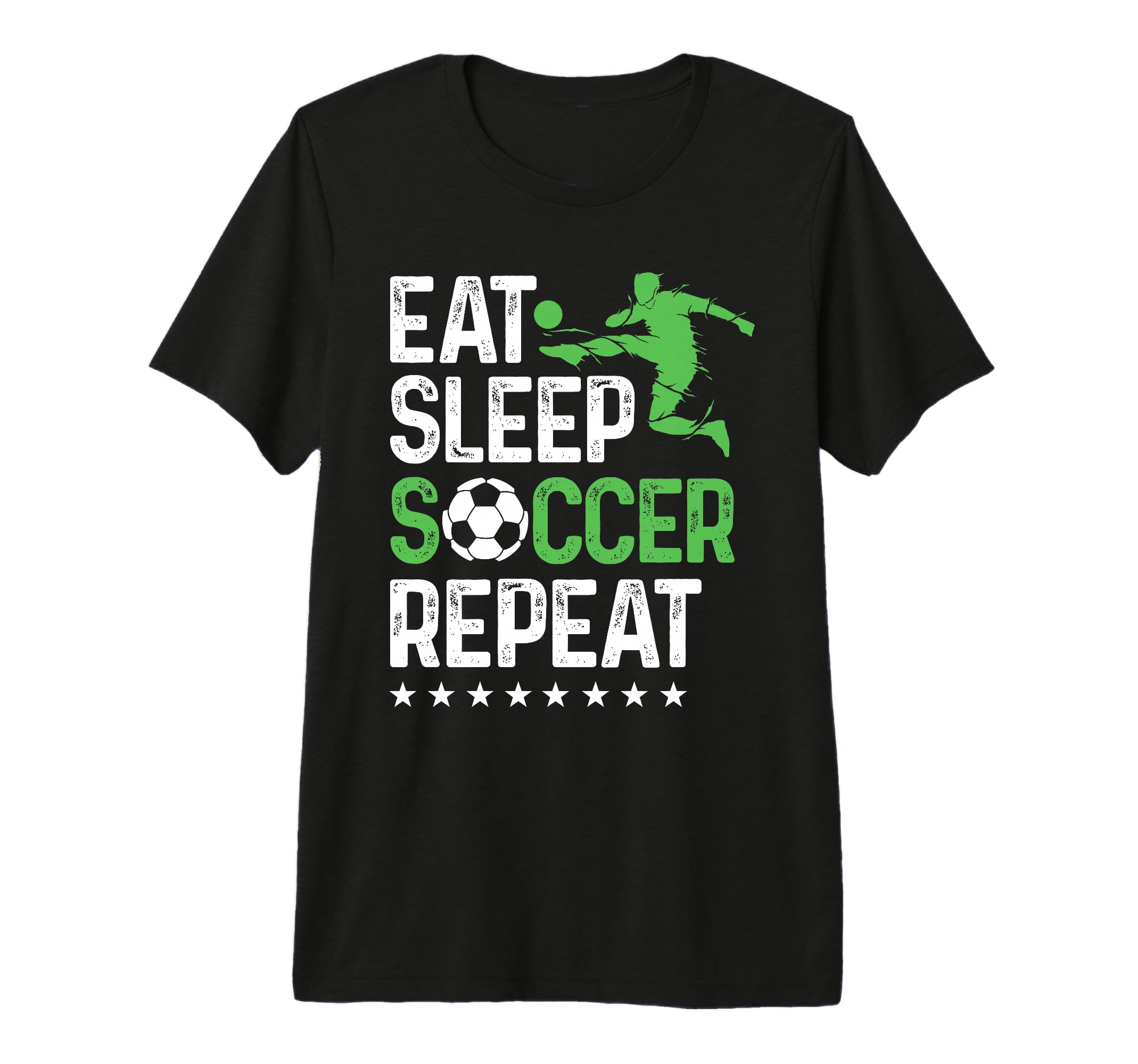 Eat Sleep Soccer Repeat Sport Player Tri T-Shirt - Custom Art Print Unisex - T-Shirt, Sweatshirt, Hoodie