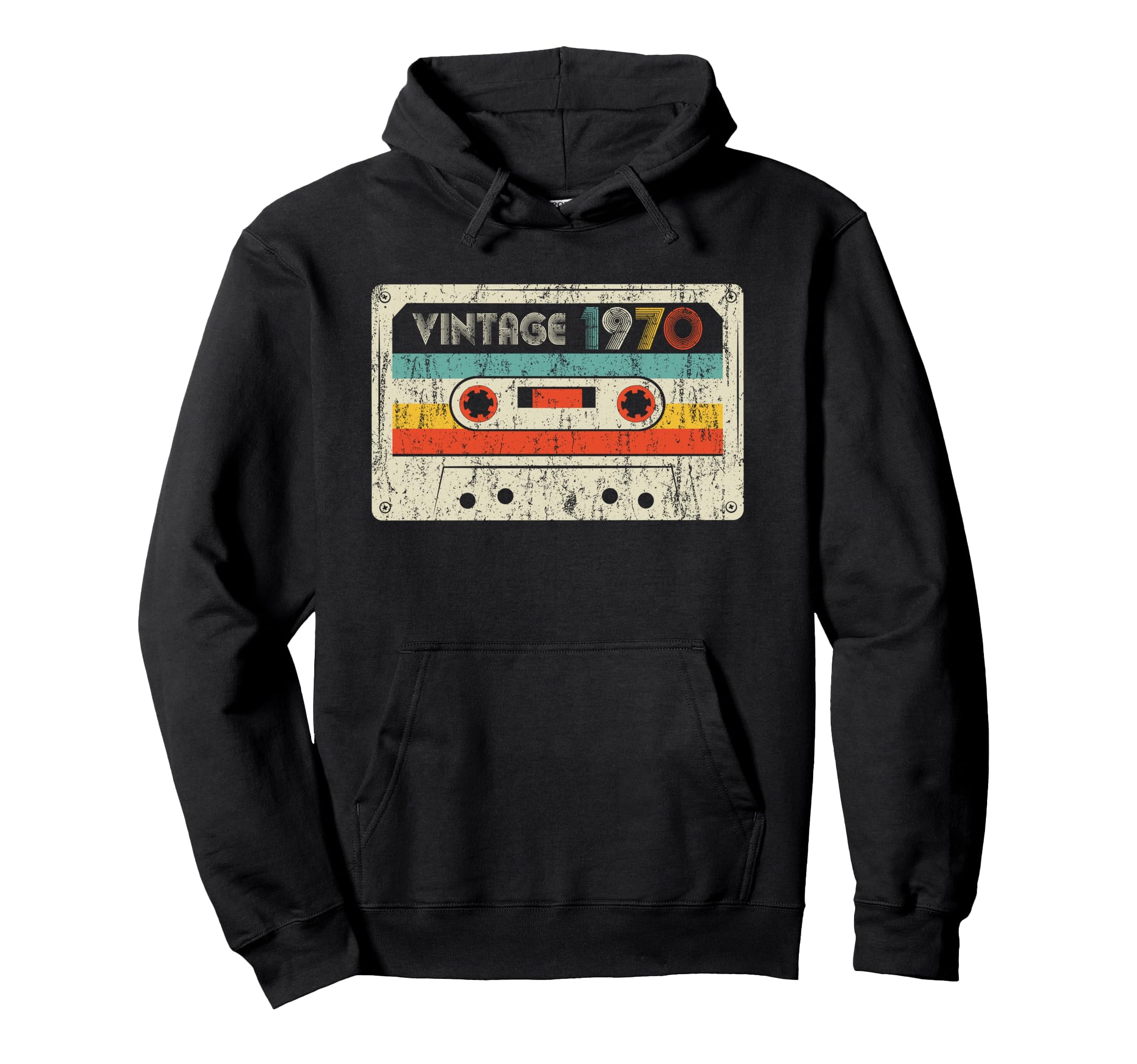 1970 Birthday 1970 Cassette Tape Hoodie - Minimalist Print for Adults - T-Shirt, Sweatshirt, Hoodie